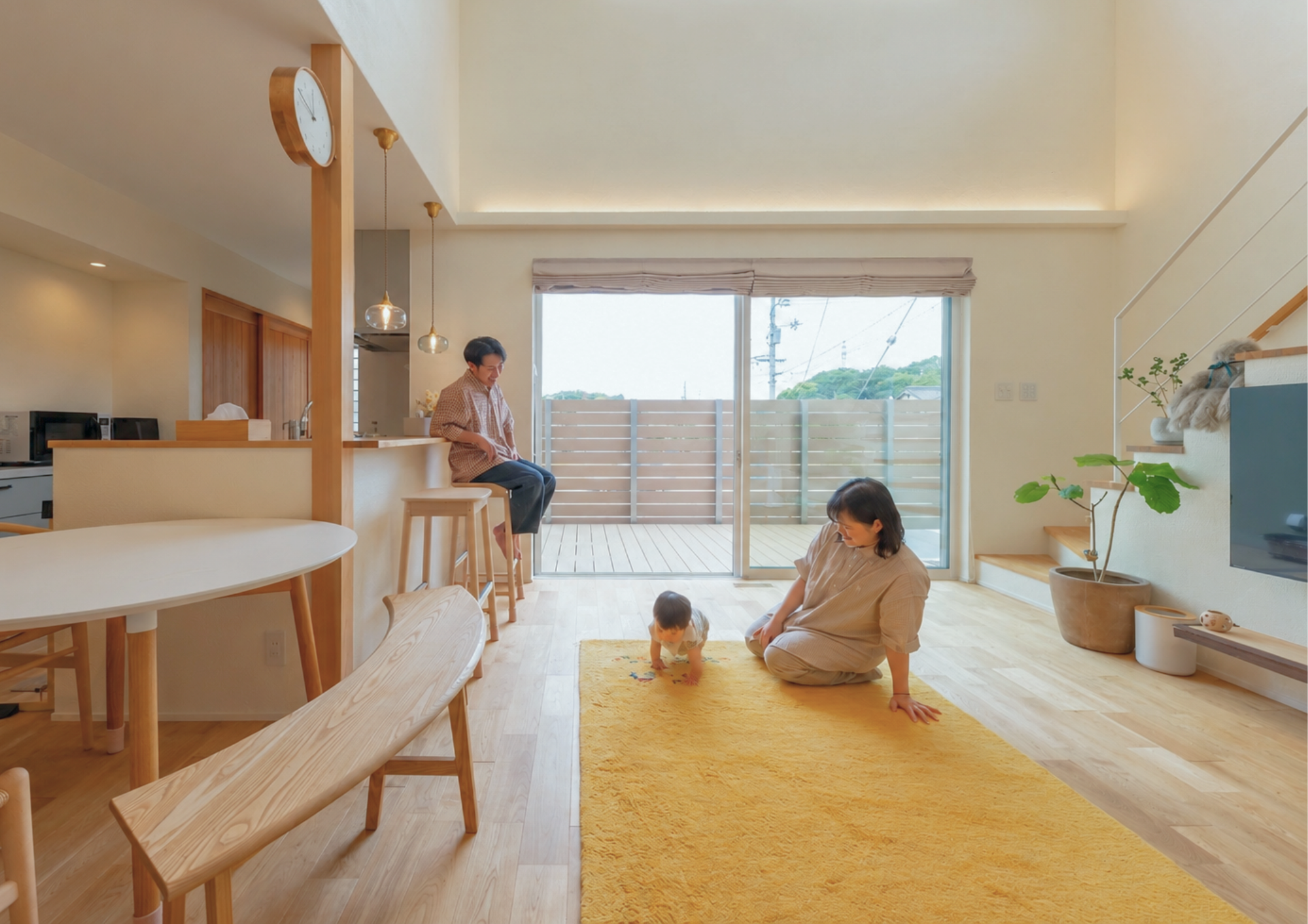 吹き抜けのある明るい住まい