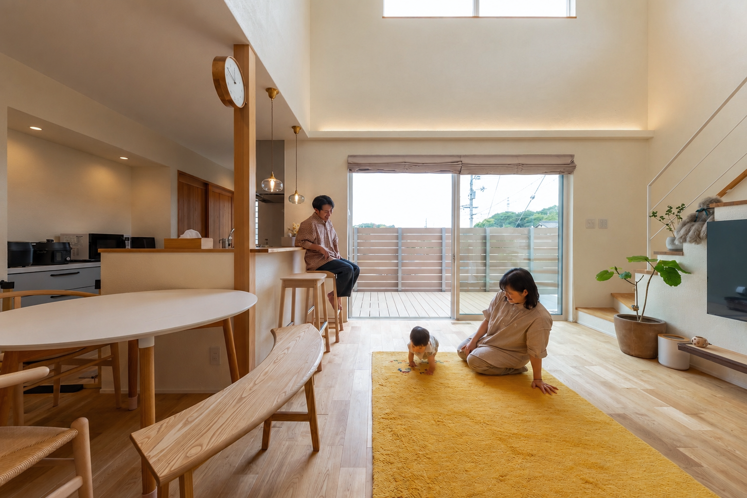 吹き抜けのある明るい住まい